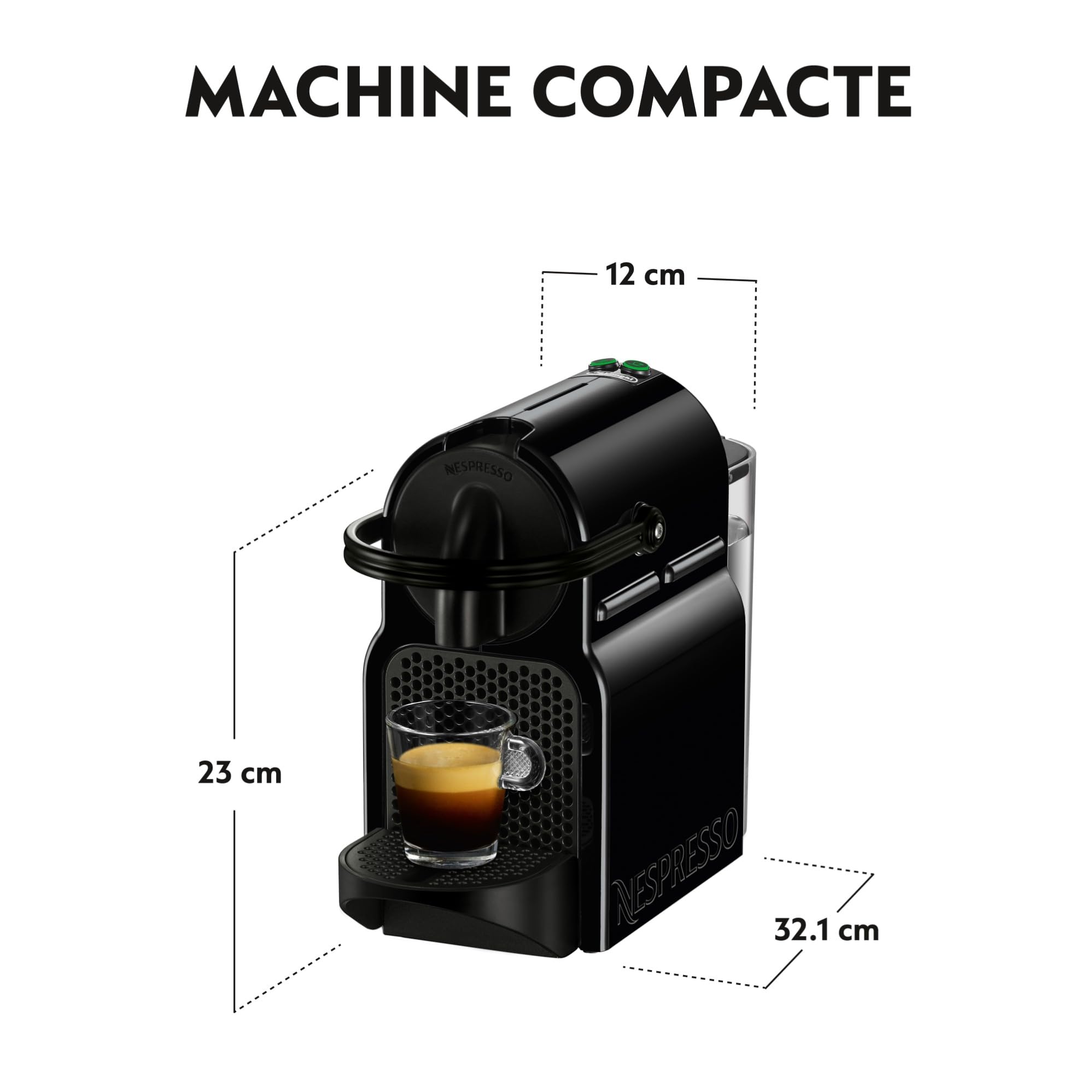 Inissia, Machine à Café Automatique, Machine à Capsules pour une Seule Tasse