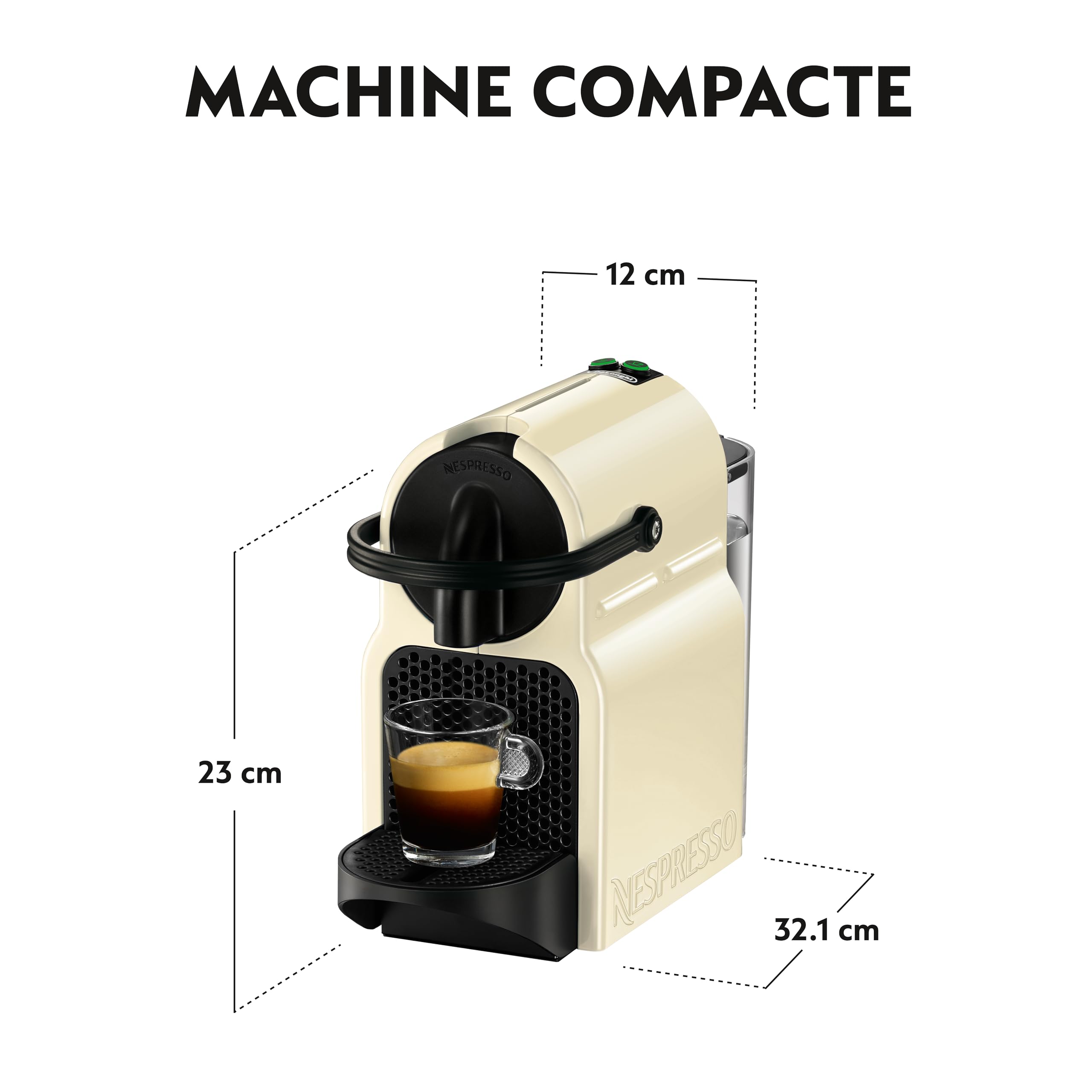 Inissia , Machine à Café Automatique, Machine à Capsules pour une Seule Tasse
